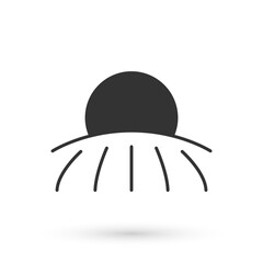 Grey Sunrise icon isolated on white background. Vector