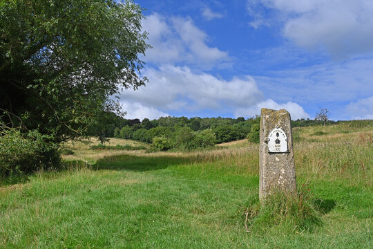 The Cotswold Way near Painswick, Gloucestershire, England