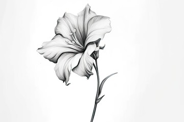 Elegant Minimalistic Sketches: Exquisite Depictions of Nature's Delicate Blossoms, generative AI