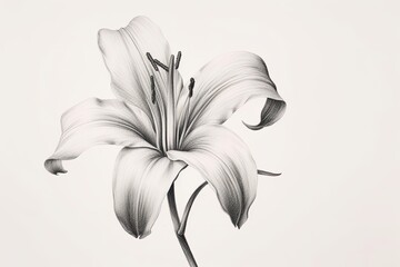Blossom Beauty: Embracing Nature's Delicate and Simple Sketches of Flowers, generative AI