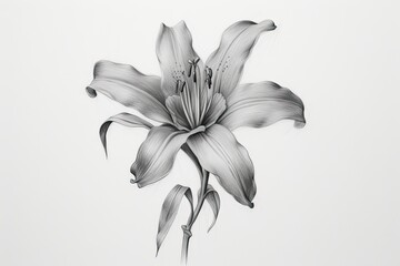 Capturing the Essence of Beauty: Delicate Sketches of Blossoms with Subtle Lines, generative AI