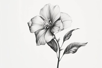 Minimalistic Elegance: Serene Sketches of Blossoms - Capturing the Essence of Beauty with Simple Flower Drawings, generative AI