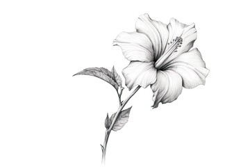 Elegant Simplicity: Serene Sketches of Delicate Blossoms, Capturing the Beauty of Nature, generative AI