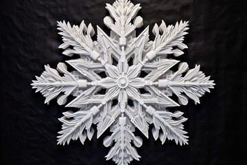 Glistening White: Intricate Snowflake Dance, Unique & Exquisite - Reflecting Winter's Charm, generative AI