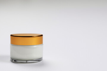 cosmetic branding concept  cream bottle, beautiful cosmetic packaging product and blank space for text or for mockup