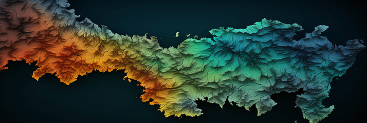 Map of India in a digital raster micro structure