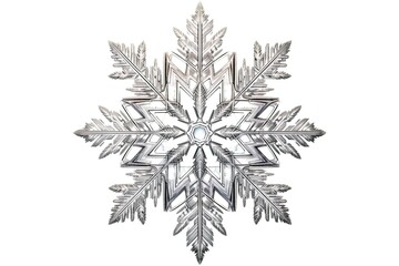 Shimmering Silver: Discover the Beauty of an Intricate Snowflake Design, generative AI