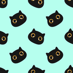 Pattern Cat Blue BG