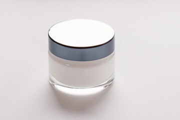 cosmetic branding concept  cream bottle, beautiful cosmetic packaging product and blank space for text or for mockup