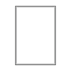 Star frame border vertical abstract outline shape icon for decorative vintage doodle element for design in vector illustration