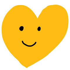 Icon Happy Yellow heart face with smile