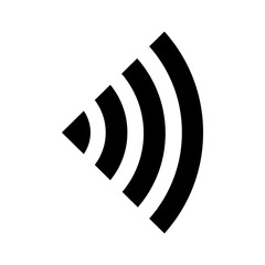 Illustration vector, NFC payment line icon Contactless signal 