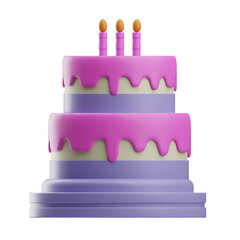 birthday party Birthday Cake illustration 3d