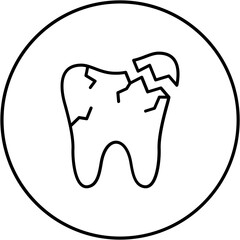Broken Tooth Icon