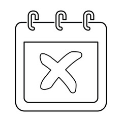 Obraz premium Cancel Date Icon