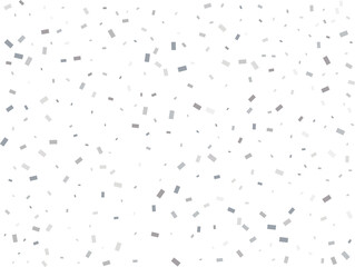 Sparkle Rectangular Silver Confetti
