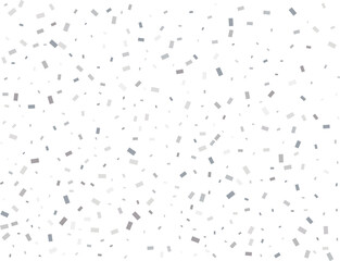 Sparkle Rectangular Silver Confetti