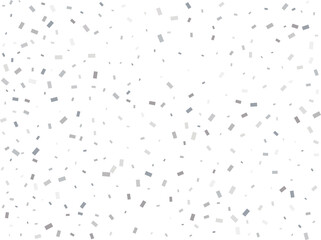 Sparkle Rectangular Silver Confetti