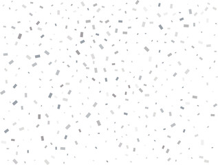 Sparkle Rectangular Silver Confetti