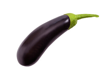 Ripe eggplant on white isolated on white background. - 633277784