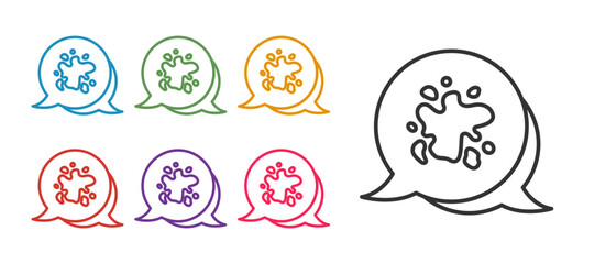 Set line Paint spray icon isolated on white background. Set icons colorful. Vector