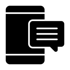 Fototapeta premium chatglyph icon