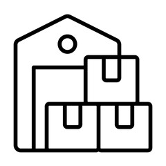 warehouse line icon