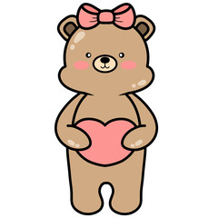 cute cartoon brown bear