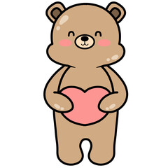 cute cartoon brown bear