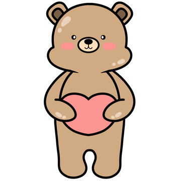 cute cartoon brown bear