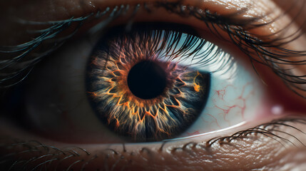 close up of a eye