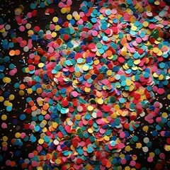 Fototapeta na wymiar festive background of confetti. Generative ai