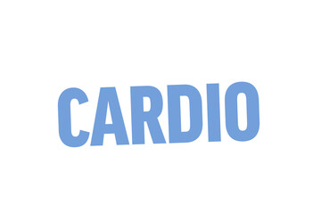 Digital png illustration of cardio text on transparent background