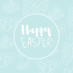 Digital png illustration of happy easter text on transparent background