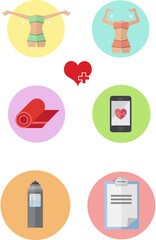 Digital png illustration of colourful symbols on transparent background