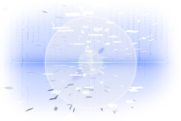 Digital png illustration of abstract shapes on transparent background