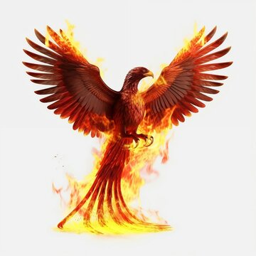 burning fire flaming phoenix
