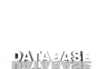 Digital png illustration of database text on transparent background