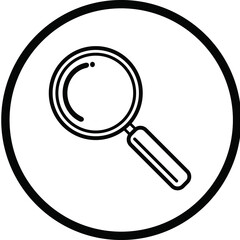 Digital png illustration of magnifying glass on transparent background