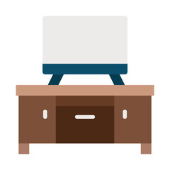 cabinet tv flat design icon