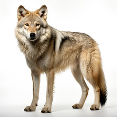 Obraz premium A vibrant studio shot of a Saint Lucian woman showcasing her culture and holding tropical fruits against a pure white background.