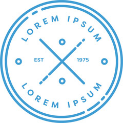 Digital png blue text of font in blue circle on transparent background