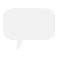 Digital png illustration of white copy space speech bubble on transparent background