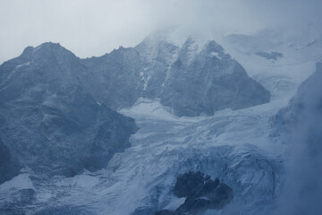 Obraz premium details of a glacier in Val d'Anniviers, Valais