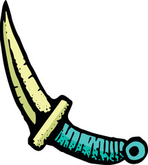 Obraz premium Dagger illustration vector hand drawn