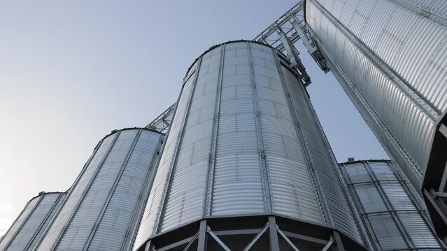 Silos for grain storage. Agricultural elevators for grain storage