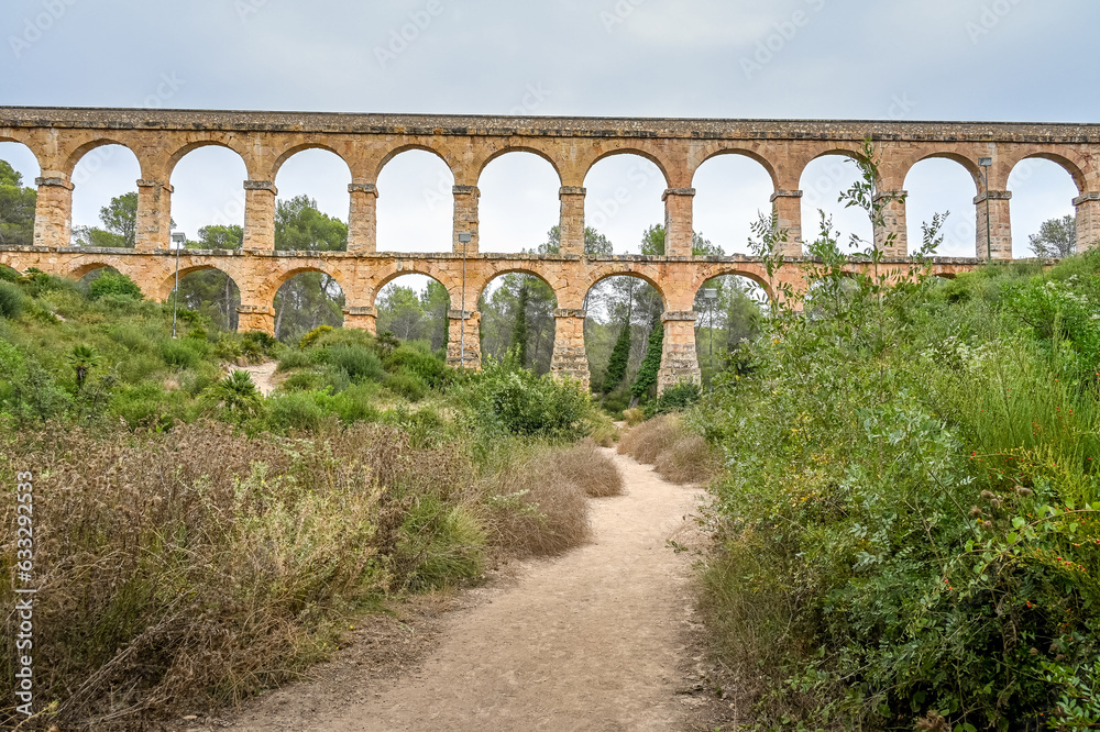 Sticker Voyage tourisme espagne Tarragone pont du Diable aqueduc Ferreres