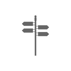 Road traffic sign, signpost icon isolated on transparent background