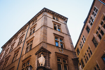 Old street of Lyon view, France