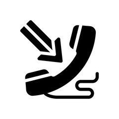 incoming call glyph icon